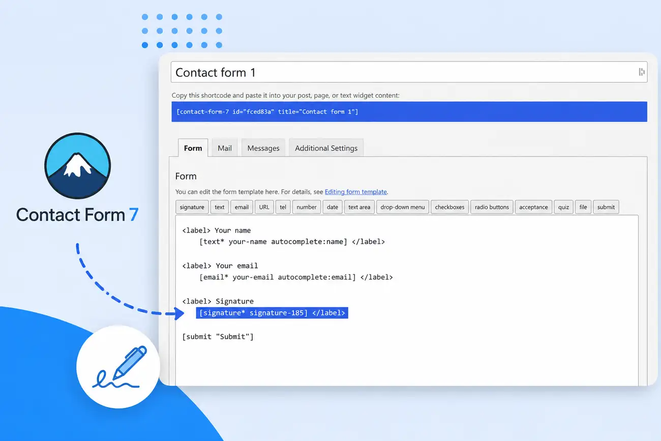 Contact Form 7 signature field
