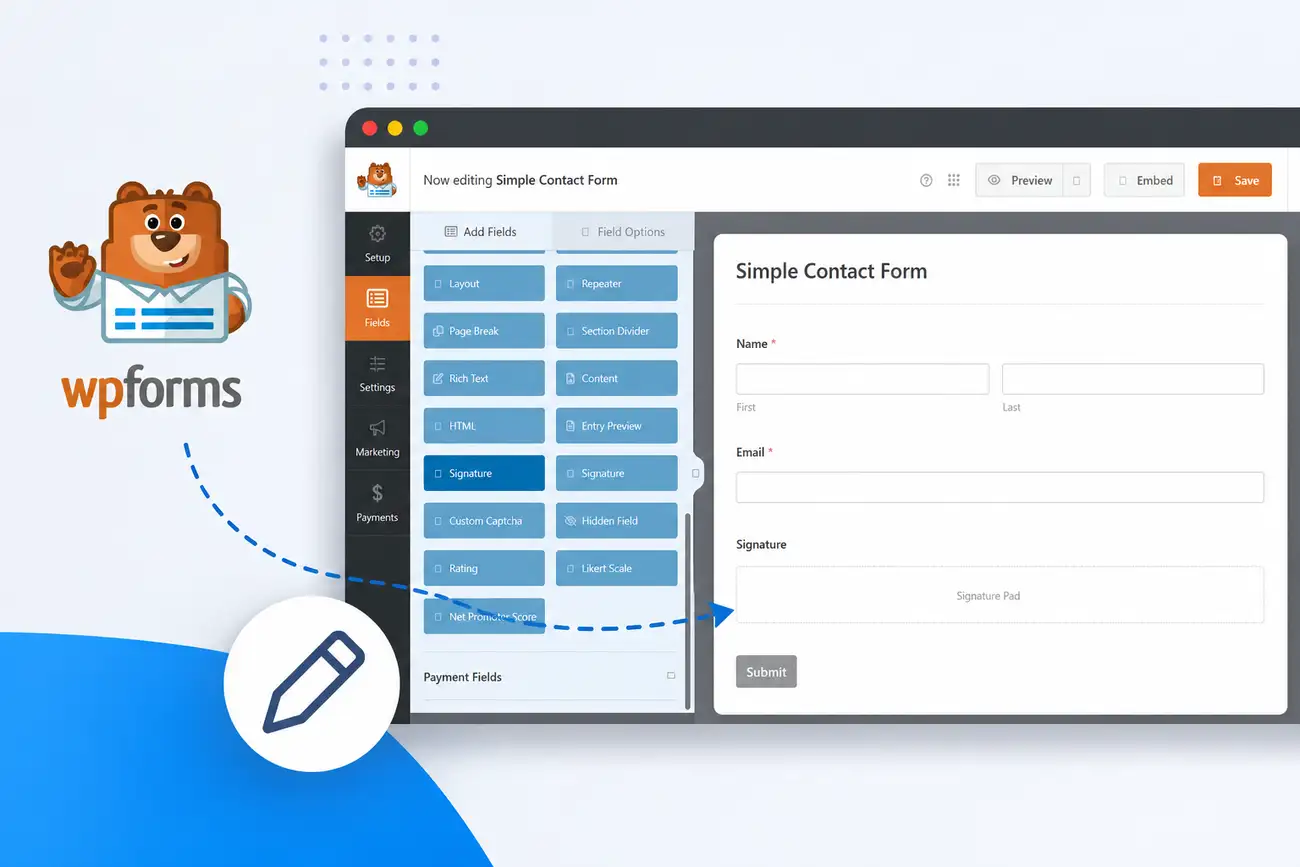 WPForm Signature Field